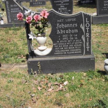 LOTRIET Johannes Abraham 1937-1992
