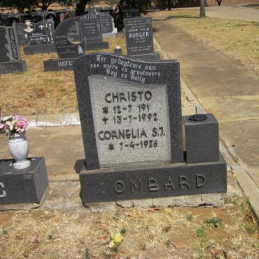 LOMBARD Christo 191?-1992 &amp; Cornelia S.J. 1926-