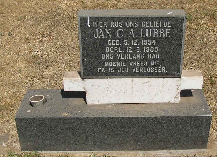 LUBBE  Jan C.A. 1954-1989
