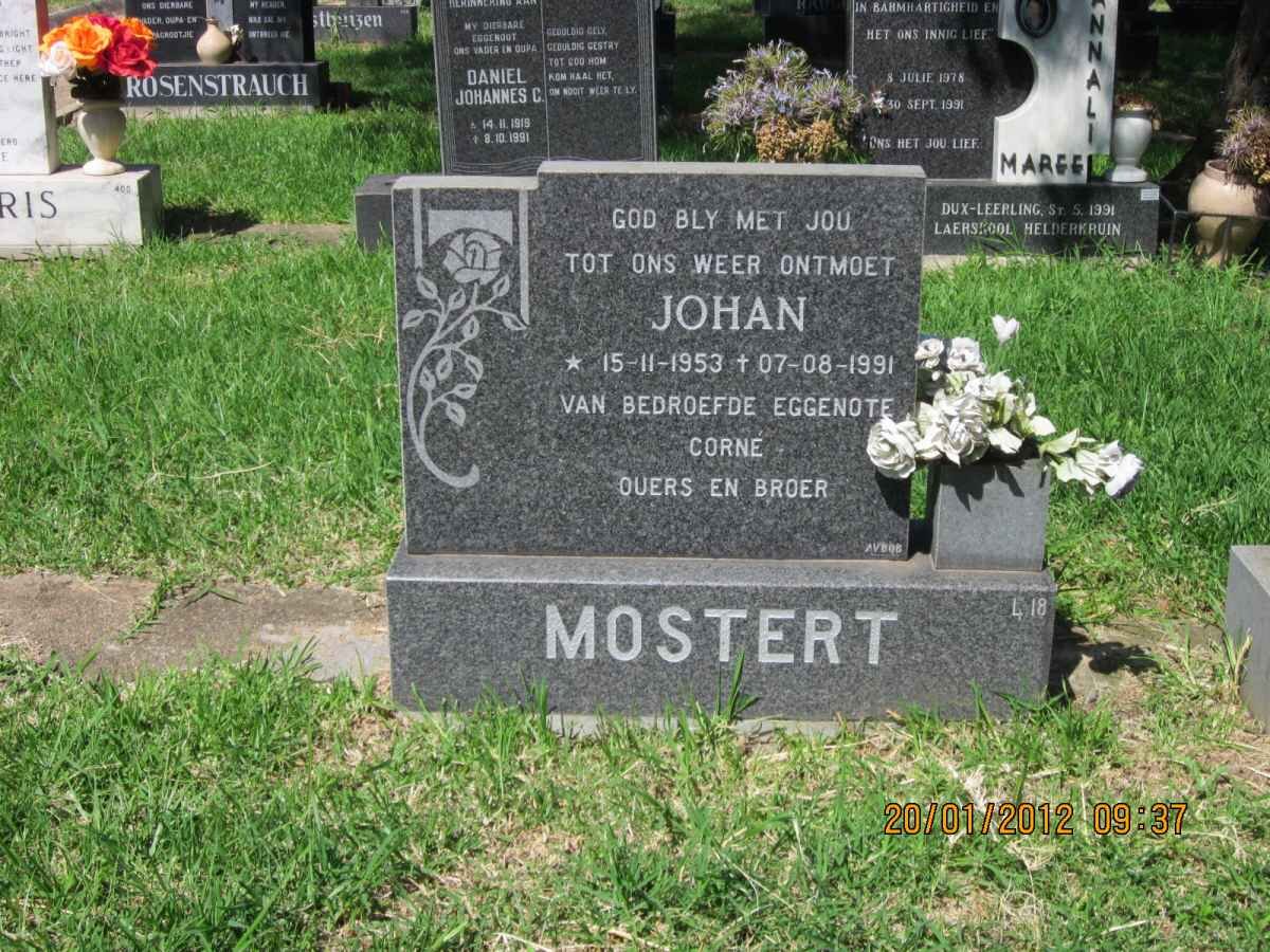 MOSTERT Johan 1953-1991