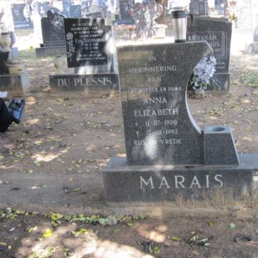 MARAIS Anna Elizabeth 1908-1992