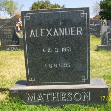 MATHESON Alexander 1951-1995