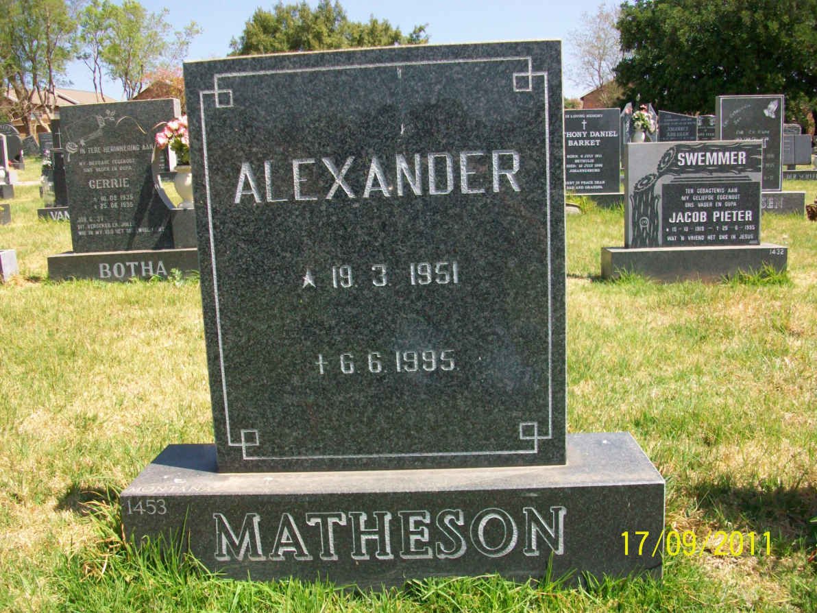 MATHESON Alexander 1951-1995