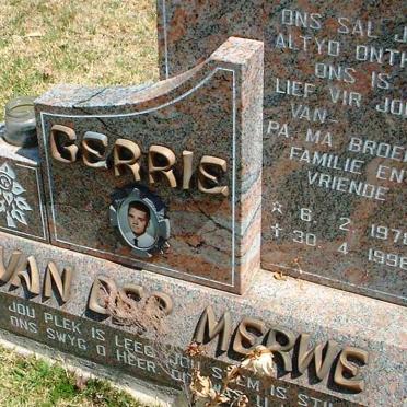 MERWE Gerrie, van der 1978-1996
