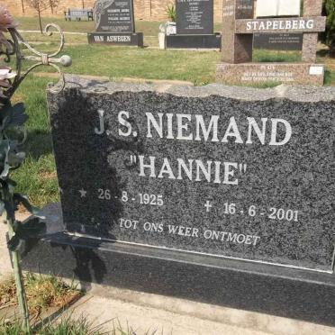 NIEMAND J.S. 1925-2001