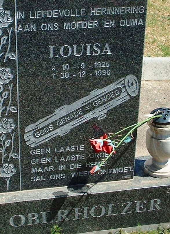 OBERHOLZER Louisa 1925-1996