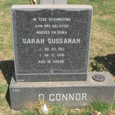 O' CONNOR Sarah Sussanah 1913-2001