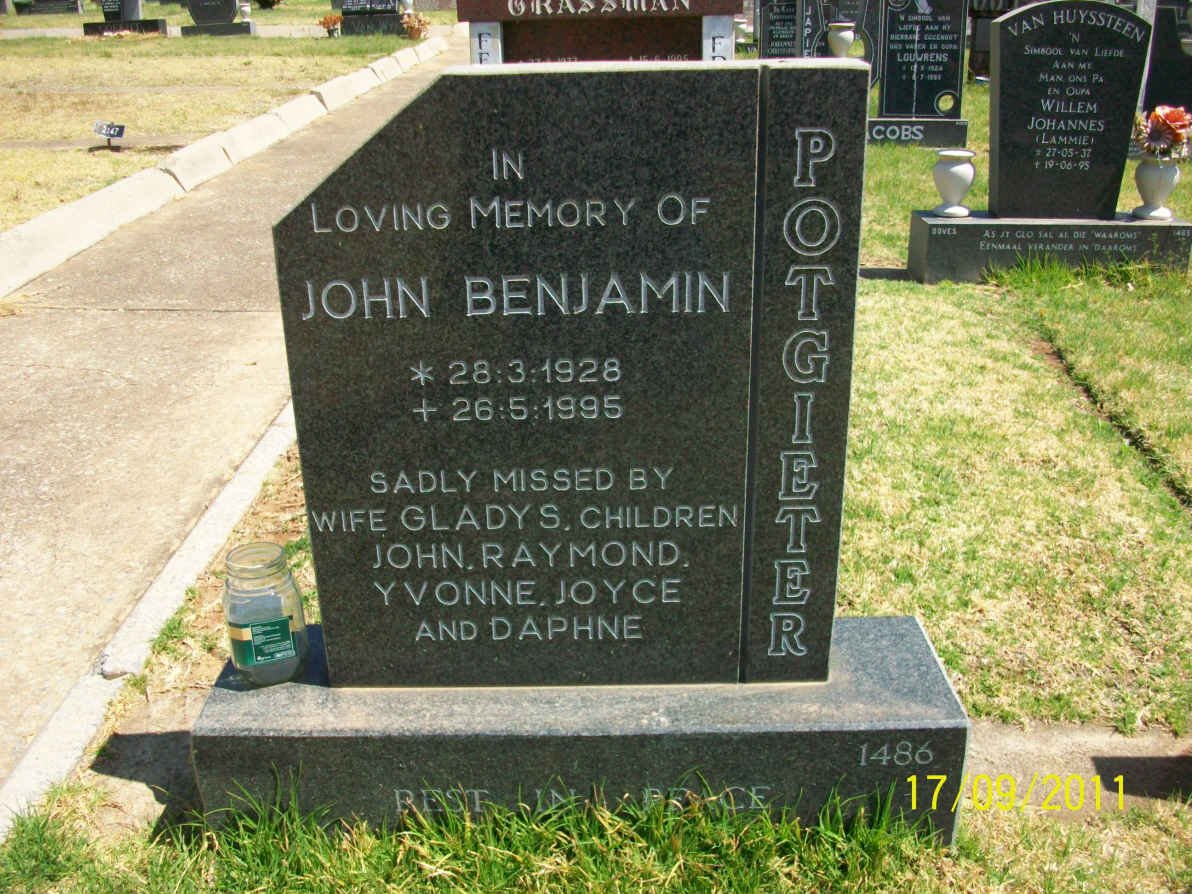 POTGIETER John Benjamin 1928-1995