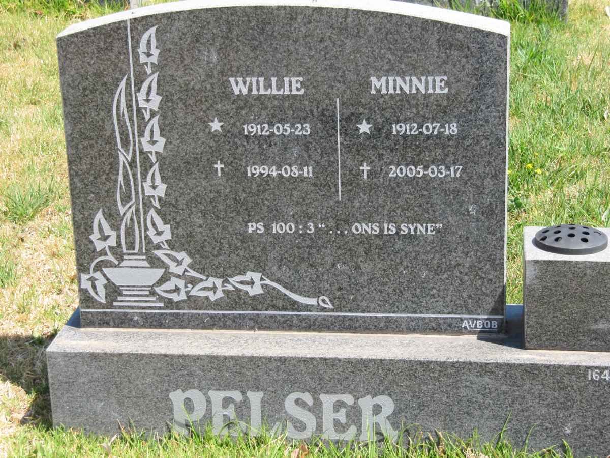 PELSER Willie 1912-1994 &amp; Minnie 1912-2005