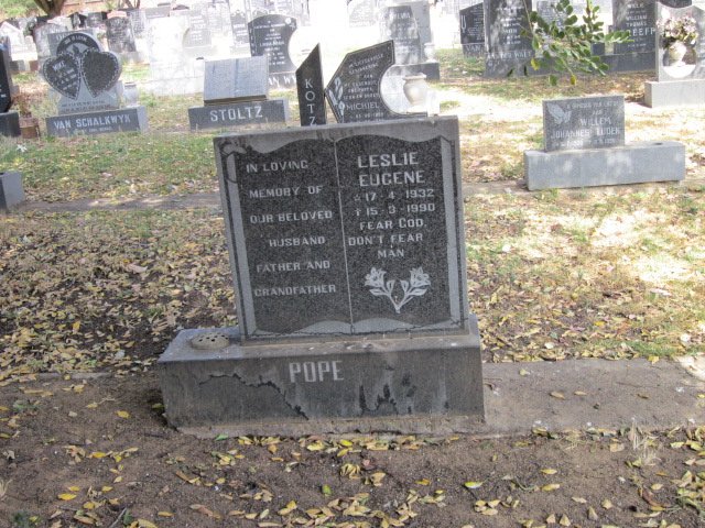 POPE Leslie Eugene 1932-1990