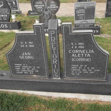 PRETORIUS Jan Georg 1917-1999 &amp; Cornelia Aletta 1925-1999