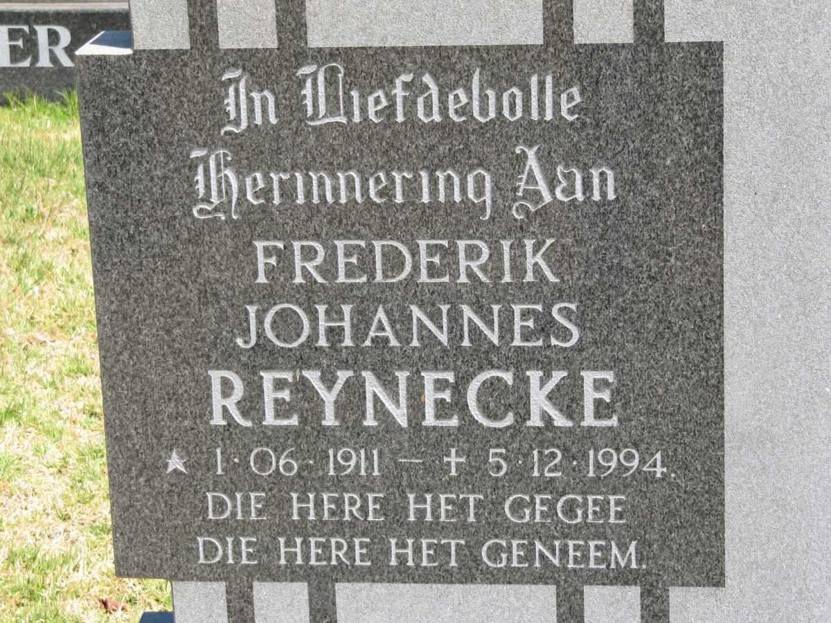 REYNECKE Frederik Johannes 1911-1994