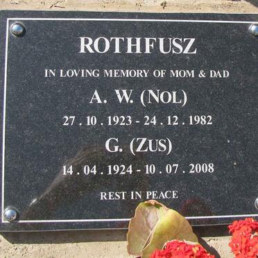 ROTHFUSZ A.W. 1923-1982 &amp; G. 1924-2008