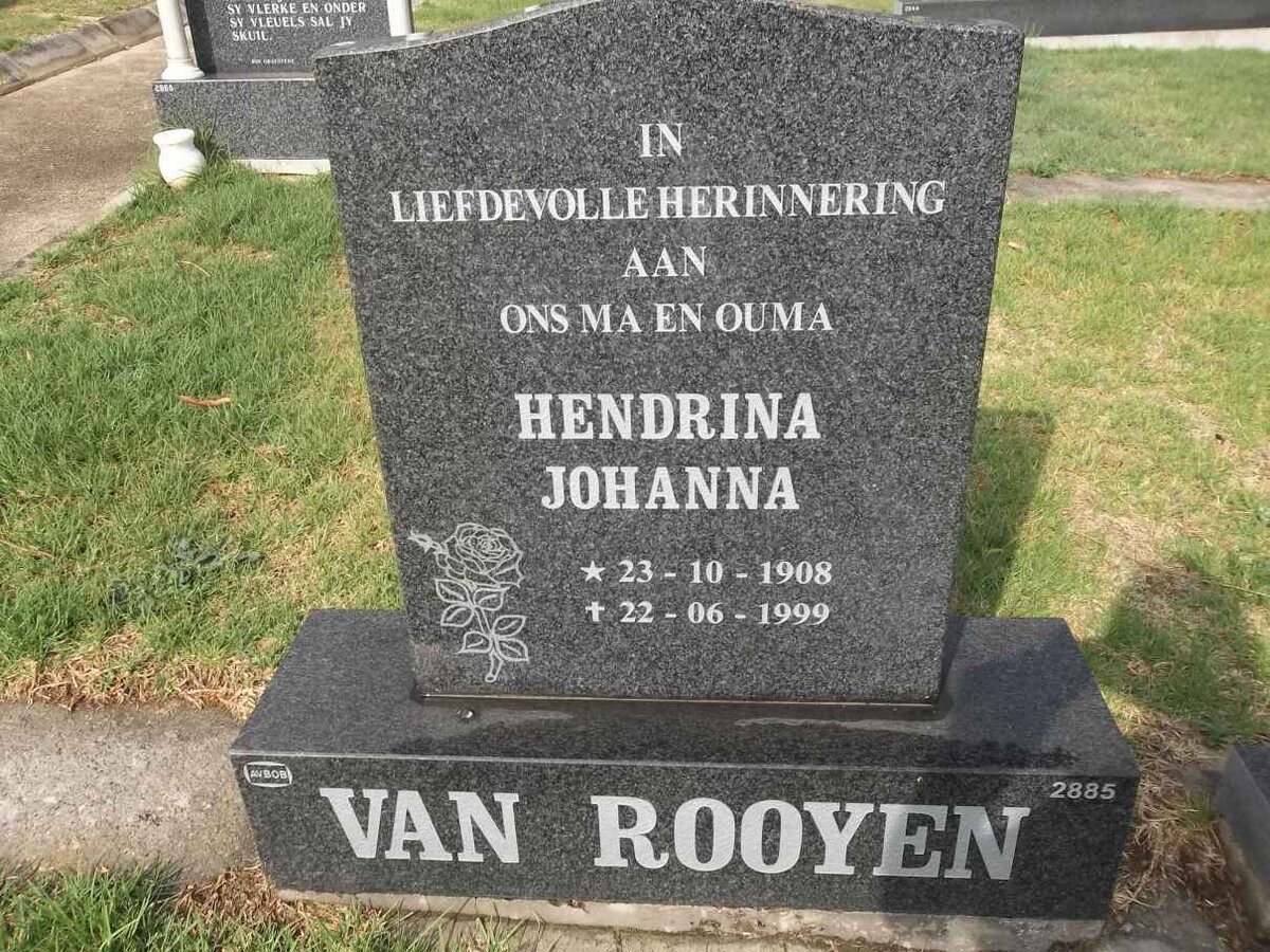 ROOYEN Hendrina Johanna, van 1908-1999
