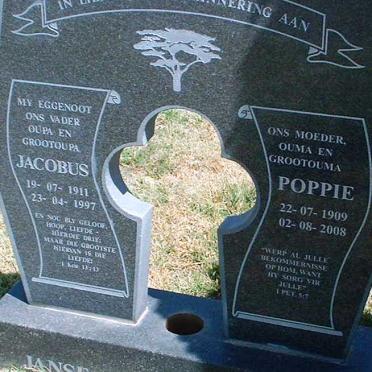 RENSBURG Jacobus, Janse van 1911-1997 &amp; Poppie 1909-2008