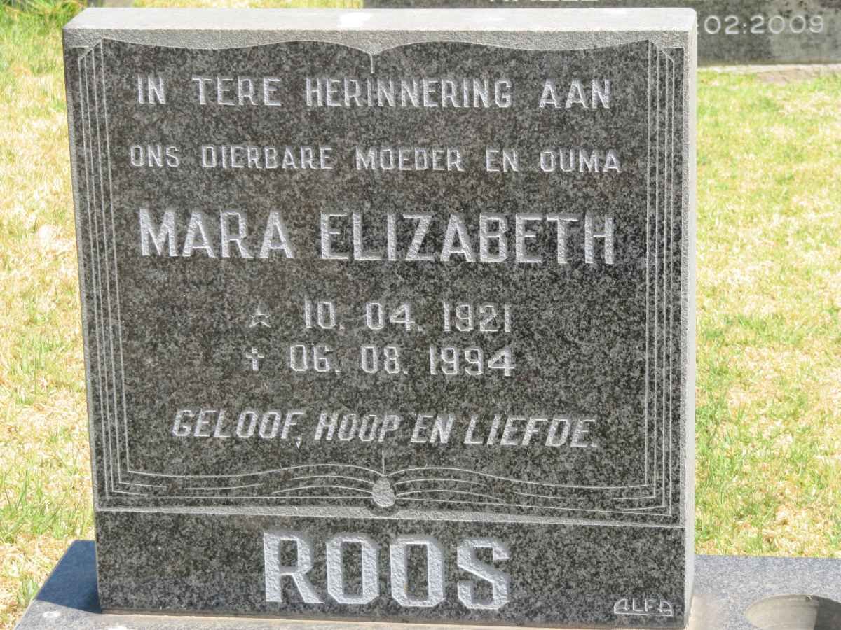 ROOS Mara Elizabeth 1921-1994