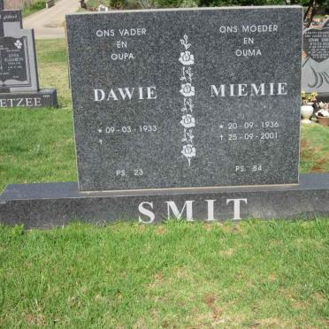 SMIT Dawie 1933- &amp; Miemie 1936-2001