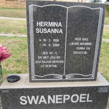 SWANEPOEL Hermina Susanna 1924-2000