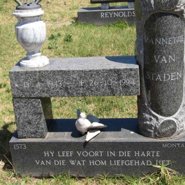 STADEN Mannetjie, van 1943-1994
