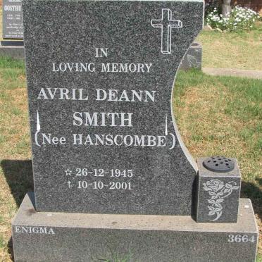 SMITH Avril Deann nee HANSCOMBE 1945-2001