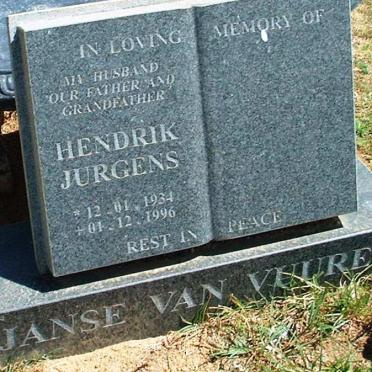 VUUREN Hendrik Jurgens, Janse van 1934-1996