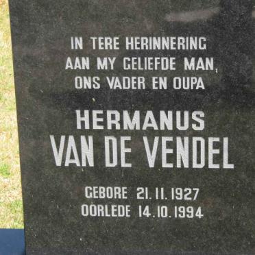 VENDEL Hermanus, van de 1927-1994