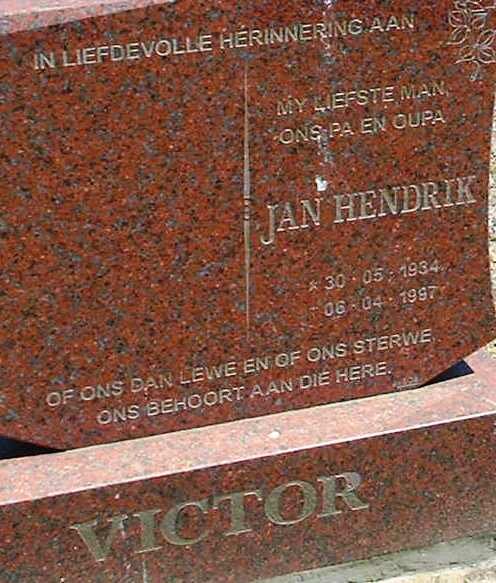VICTOR Jan Hendrik 1934-1997