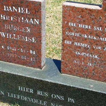 WILLEMSE Daniël Christiaan Burger 1941-1997