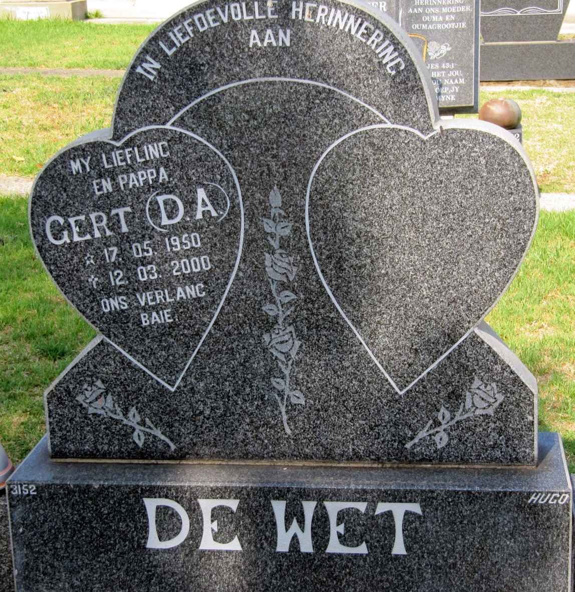 WET D.A., de 1950-2000