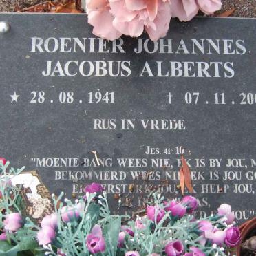 ALBERTS Roenier Johannes Jacobus 1941-2001