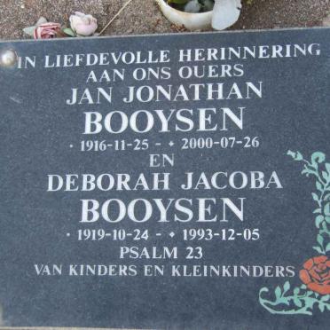 BOOYENS Jan Jonathan 1916-2000 &amp; Deborah Jacoba 1919-1993