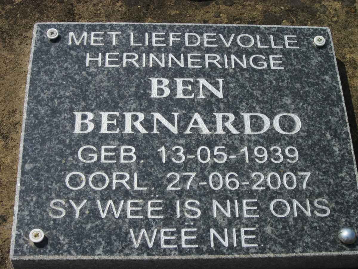BERNARDO Ben 1939-2007