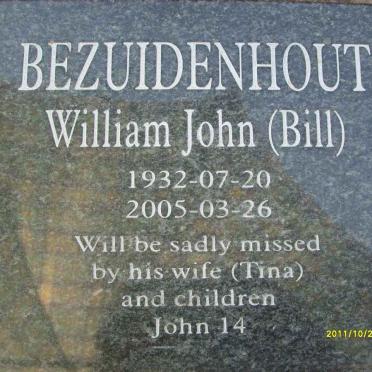 BEZUIDENHOUT William John 1932-2005