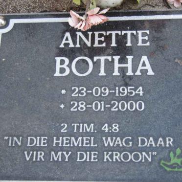 BOTHA Anette 1954-2000
