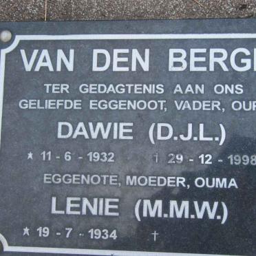 BERGH D.J.L., van den 1932-1998 &amp; M.M.W. 1934-
