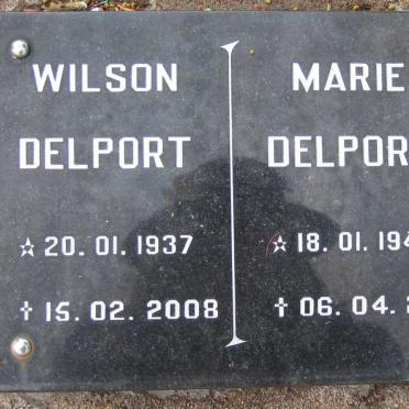 DELPORT Wilson 1937-2008 &amp; Marie 1940-2010