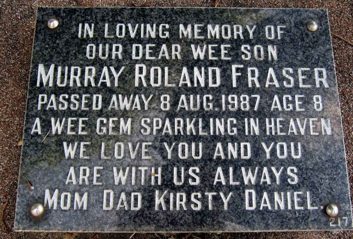 FRASER Murray Roland -1987