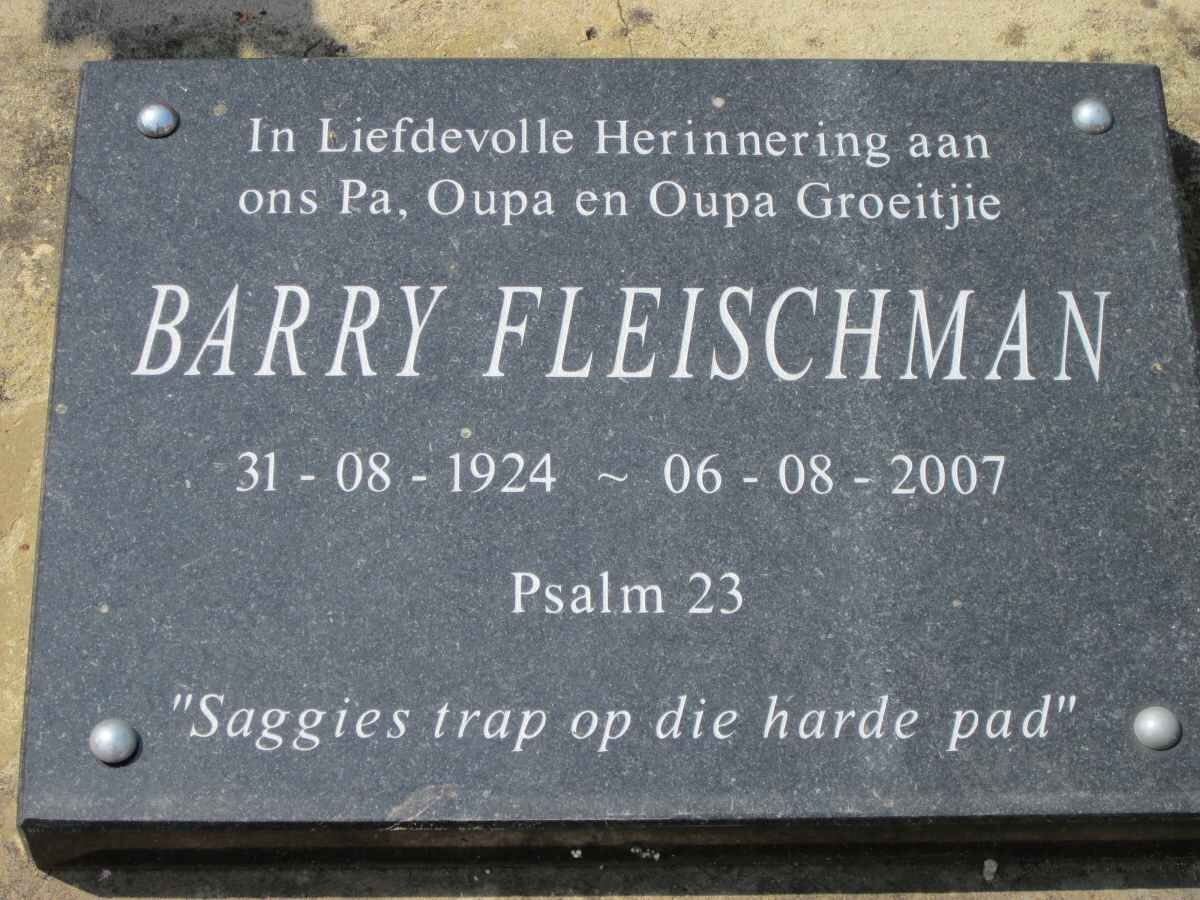 FLEISCHMAN Barry 1924-2007