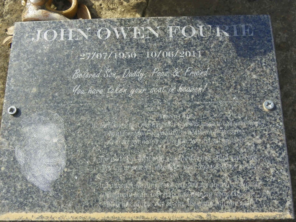 FOURIE John Owen 1950-2011