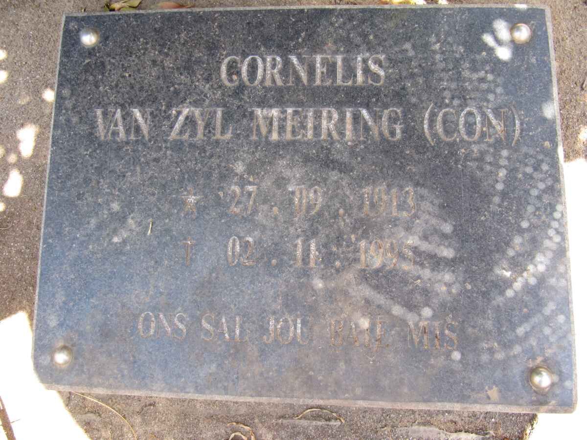 MEIRING Cornelius Van Zyl 1913-1995
