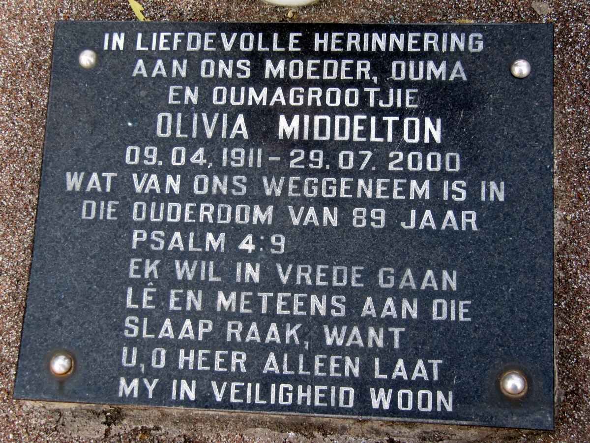 MIDDELTON Olivia 1911-2000