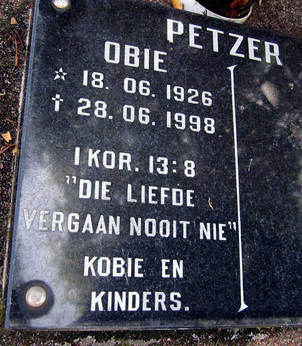 PETZER Obie 1926-1998