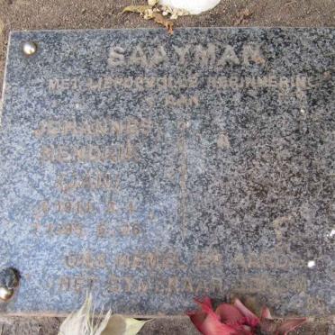 SAAYMAN Johannes Hendrik 1914-1995