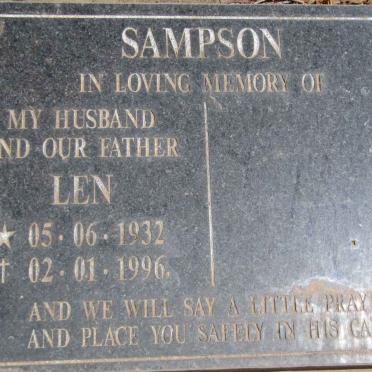 SAMPSON Len 1932-1996