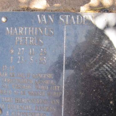 STADEN Marthinus Petrus, van 1925-1995