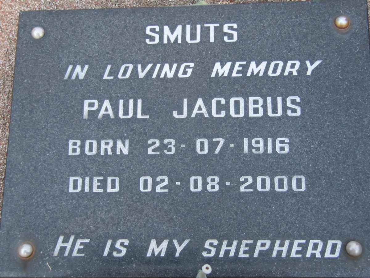 SMUTS Paul Jacobus 1916-2000