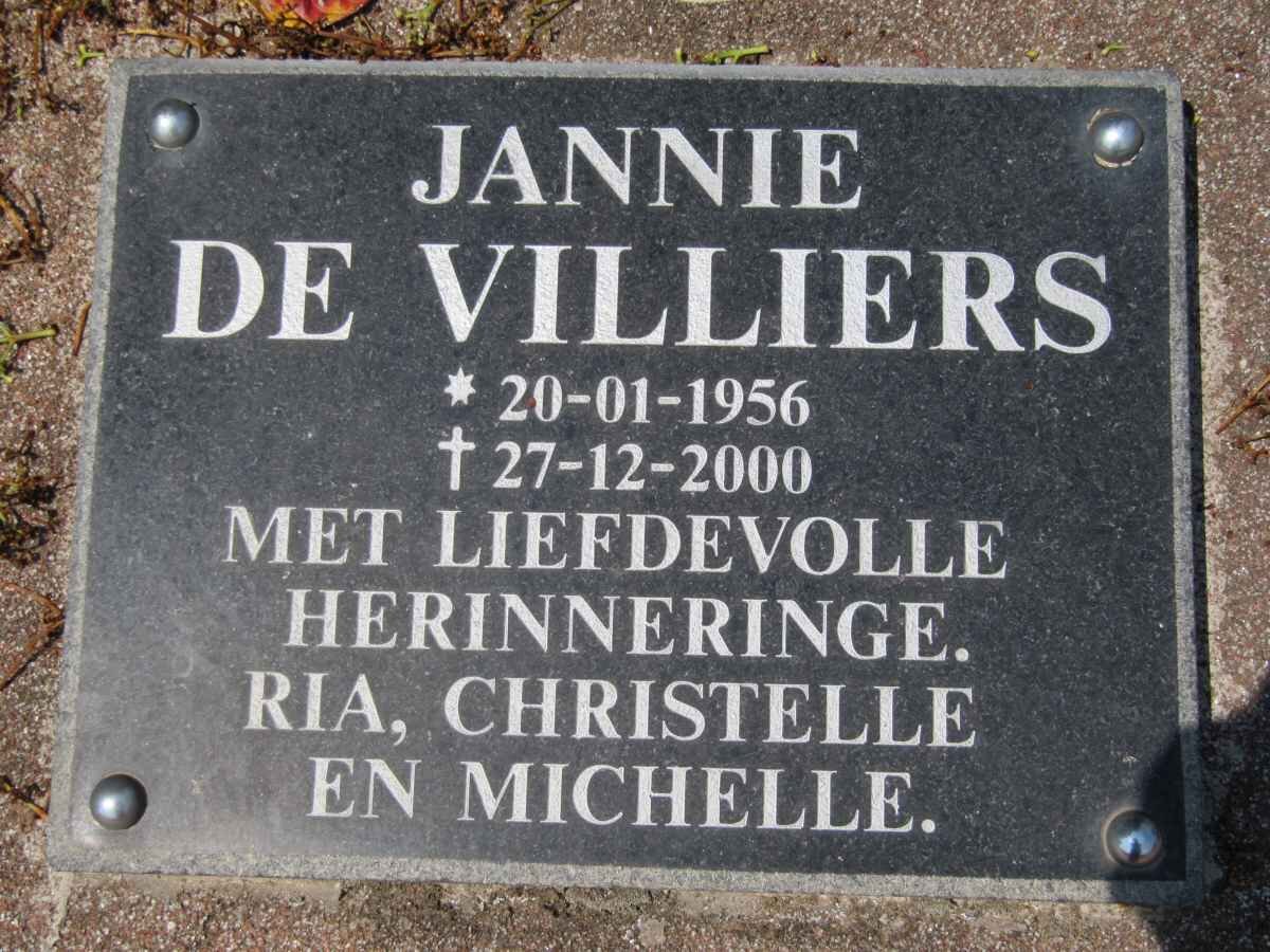 VILLIERS Jannie, de 1956-2000