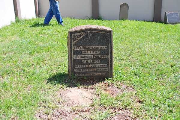 LINDE Gerhardus Philippus, v.d. 1892-1918