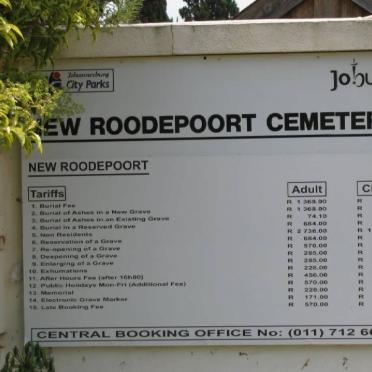 Gauteng, ROODEPOORT, New cemetery