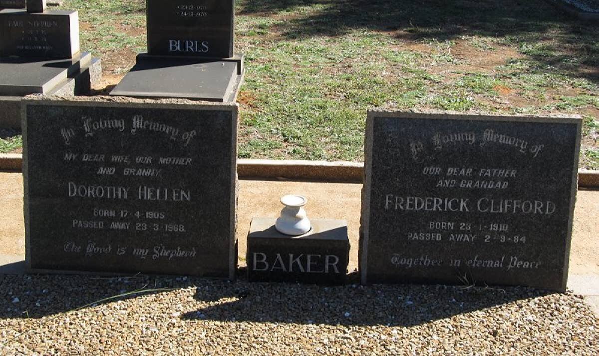 BAKER Clifford Frederick 1910-1984 &amp; Dorothy Hellen 1905-1968